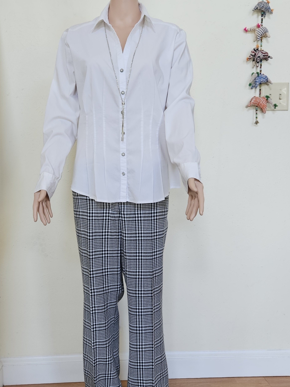Classic White Button-Down Shirt - Versatile Work & Casual Top & Pants